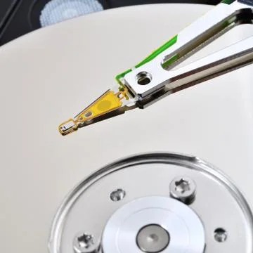 Opened hard drive Stock Photos