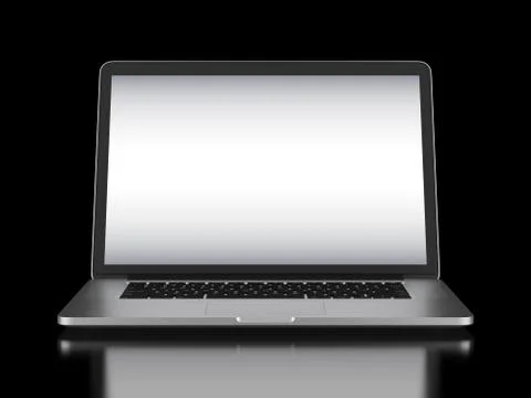 Opened laptop Stock Illustration