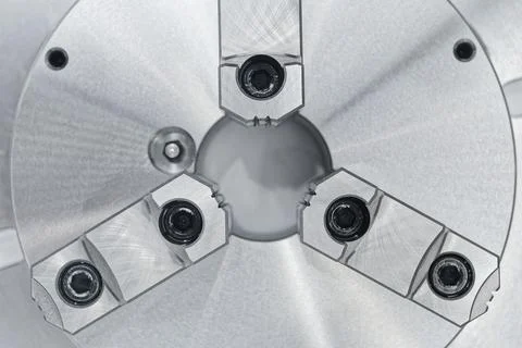 Opened lathe chuck Stock Photos