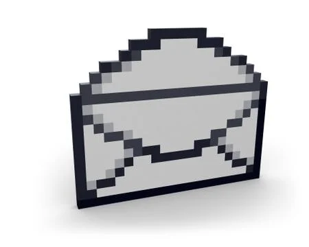 Opened letter perspective Stock Illustration