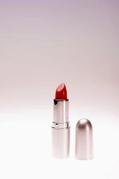An opened lipstick of red Stock Photos