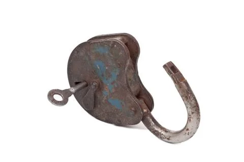 Opened lock and key Stock Photos