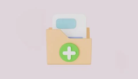 Opened medical folder patient document paper, medical checkup document Stock Illustration