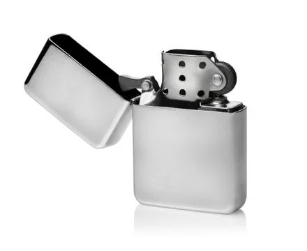 Opened metal lighter Stock Photos