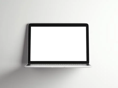 Opened modern laptop. 3d rendering Иллюстрация