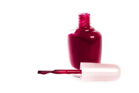 Opened nail polish Stock Photos