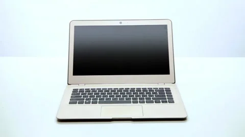 Opened new laptop Stock Footage 67858313