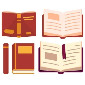 Opened notebook on white isolated backdrop Illustrazione stock