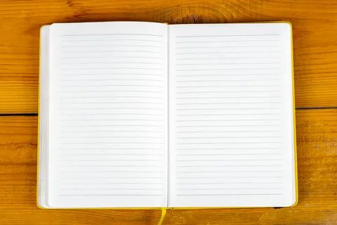 Opened Notepad closeup Stock Photos