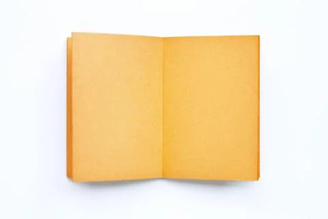 Opened old book isolated on white background. Stock Photos