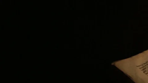 Opened old book in library Video stock 75426054