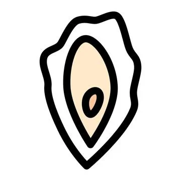 Opened oyster flat Stock Illustration