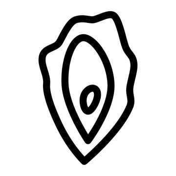 Opened Oyster Stock Illustration