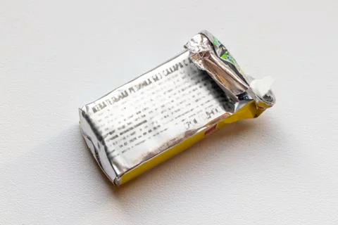 Opened pack of chewing gum Stock Photos