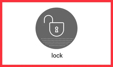 Opened padlock contour outline vector Opened padlock contour outline vecto... Stock Photos