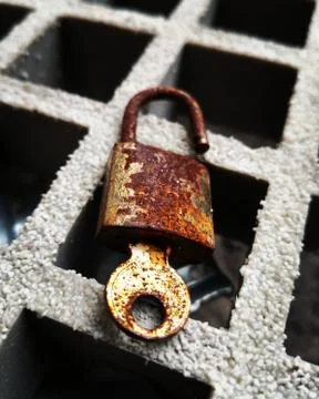 OPENED PADLOCK 写真素材