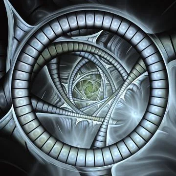 Opened portal. Computer-generated image. Stock Illustration