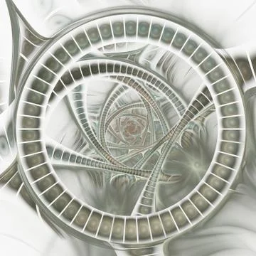 Opened portal. Computer-generated image. Illustrazione stock