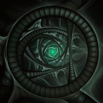 Opened portal. Computer-generated image. イラスト素材