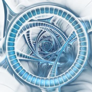 Opened portal. Computer-generated image. イラスト素材