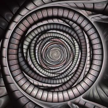 Opened portal. Computer-generated image. Stock Illustration