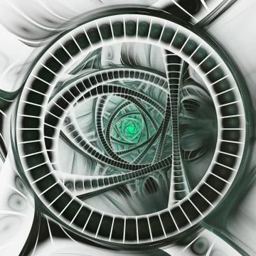 Opened portal. Computer-generated image. イラスト素材