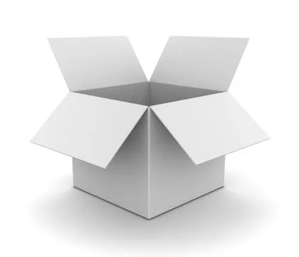 Opened product box concept 3d illustration イラスト素材