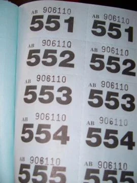An Opened Raffle Ticket Book Stock Photos
