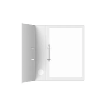 Opened realistic white ring binder for office documents Stock Illustration