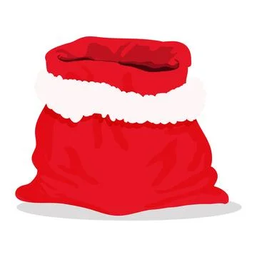 Opened red gift bag Illustrazione stock