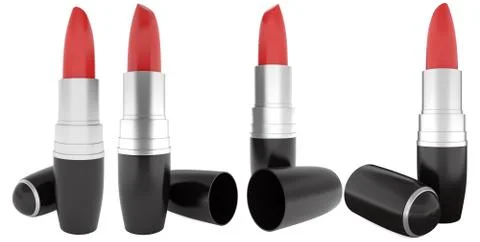 Opened red lipstick Stock Illustration