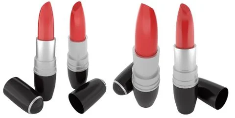Opened red lipstick Stock Illustration