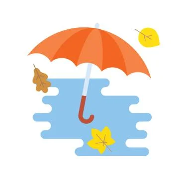 Opened red umbrella Stock Illustration