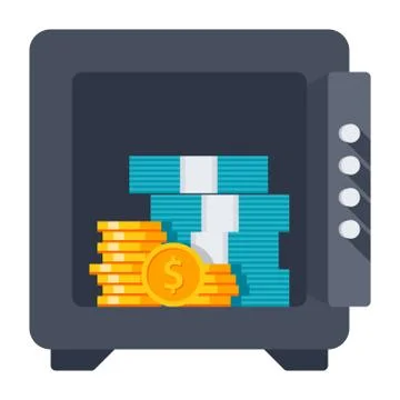 Opened Safe Icon Stock Illustration
