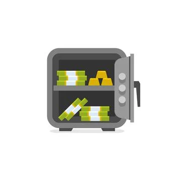 Opened safe Stock Illustration