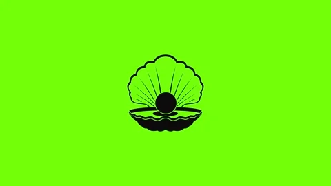 Opened shell icon animation Stock Footage 157503873
