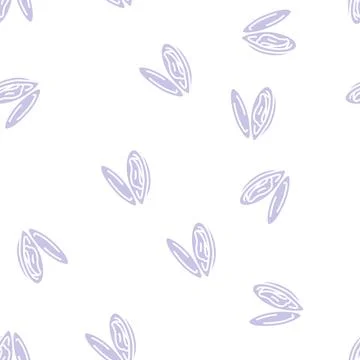 Opened shell mussel glyph seamless pattern イラスト素材