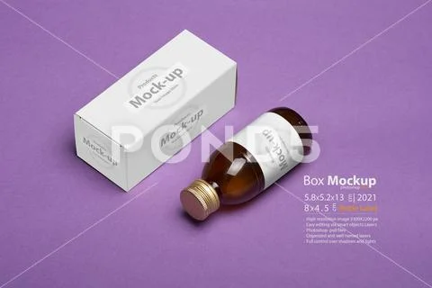 Opened soap package box on black surface mock-up series PSD Template