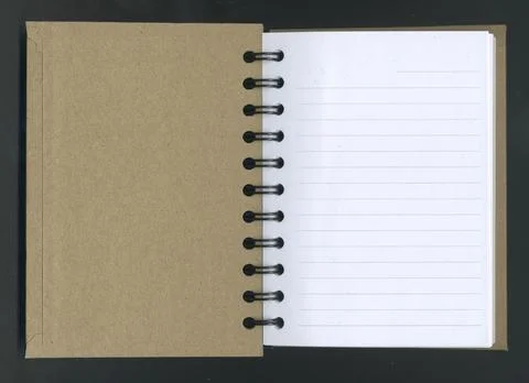 Opened Spiral Notebook. Stock Photos