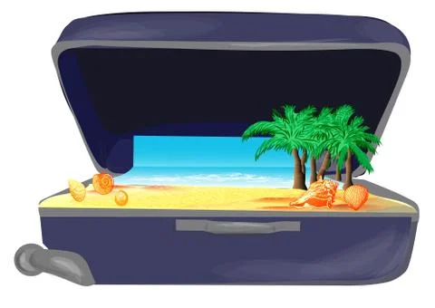 Opened suitcase Illustrazione stock