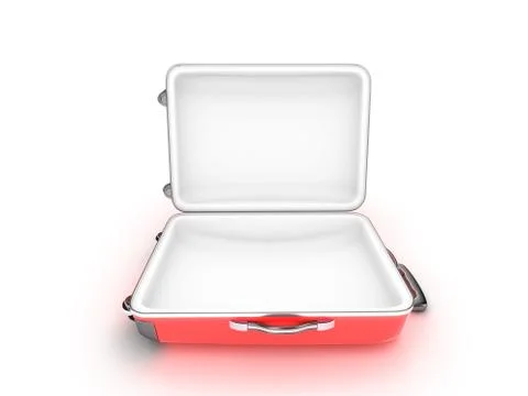 Opened suitcase on white background Stock Illustration