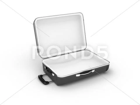 Opened suitcase on white background Stock Illustration