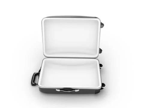 Opened suitcase on white background Stock Illustration