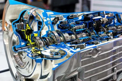 Opened switch gear of a car Stock Photos