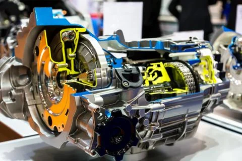 Opened switch gear of a car Stock Photos