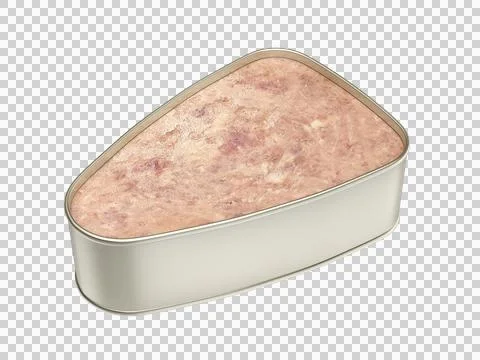 Opened tin can of ham Stock Illustration