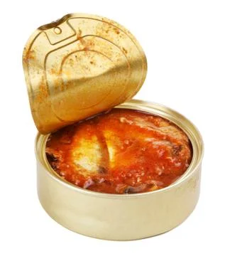 Opened tincan Stock Photos