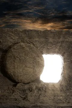 Opened Tomb of Jesus Stock Photos