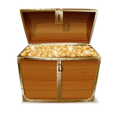 Opened treasure chest Stock Illustration