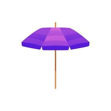 Opened umbrella for sun and rain protection, flat vector illustration isolated Stock Illustration